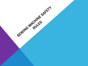 Sewing Machine Safety Rules