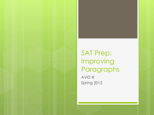 SAT Prep: Improving Paragraphs