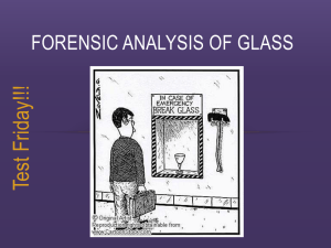 Forensic analysis of glass - Wikispaces