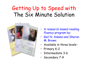 the six-minute solution, secondary level