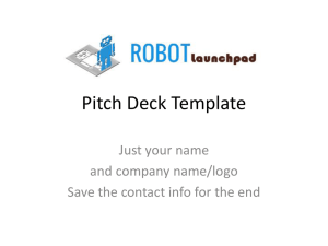 Pitch Deck - Robot Launch Pad