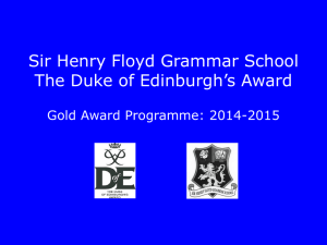 SHFGS-DofE-Gold-Presentation-2014-2015