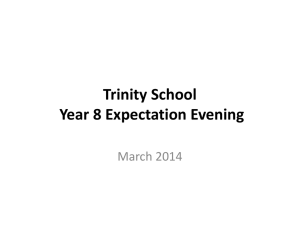 Year 8 expectation evening March 2014