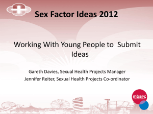 Sex Factors 2012 - London Sexual Health Programme