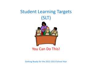 Student Learning Targets Short Combined
