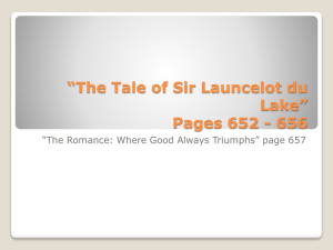 *The Tale of Sir Launcelot du Lake* Pages 652