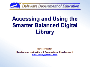 Accessing and Using the Smarter Balanced Digital Library