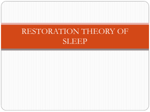 RESTORATION THEORY OF SLEEP