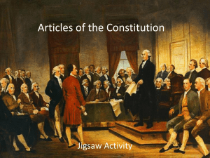 Articles of the Constitution Jigsaw