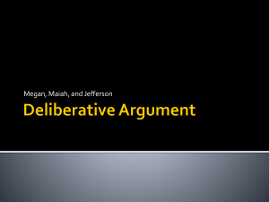 Deliberative Argument