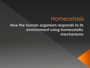 Powerpoint 1 Intro to Homeostasis