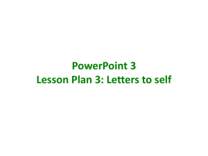 L3 PowerPoint - Generation Diary