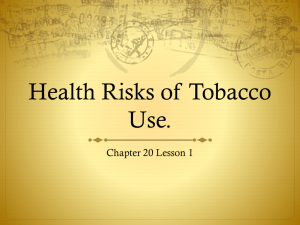 Ch. 20 Tobacco Lesson 1 - Reading Community Schools