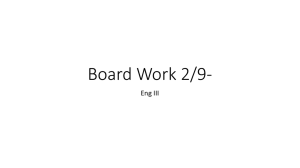 Board Work 2/9-