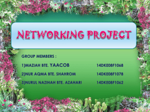 NETWORKING PROJECT GROUP G