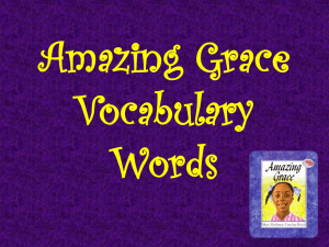 Amazing Grace Vocabulary Words