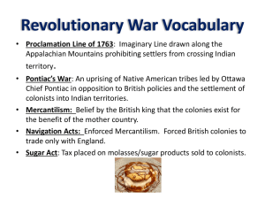 Revolutionary War Vocabulary