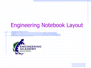 Engineering Notebook Layout