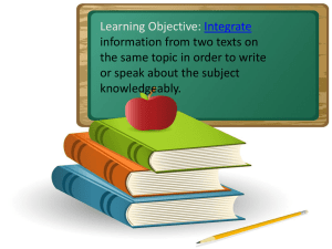 Integrate information from two texts