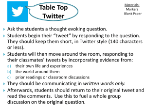 Table Top Twitter