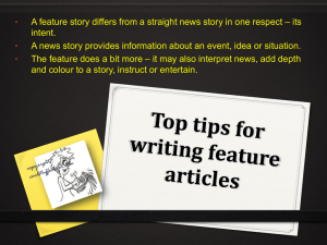 Top tips for writing feature articles