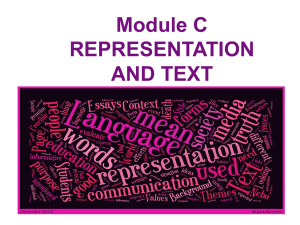 REPRESENTATION AND TEXT