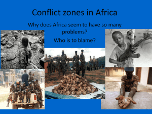 Conflict zones in Africa