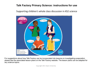 Talk Factory Primary Science