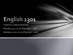 English 1301 – week 1