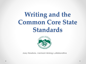 Writing and the Common Core