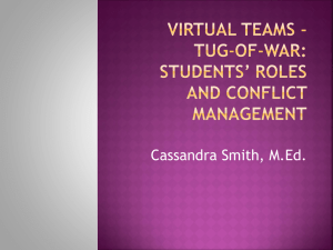Virtual Teams Part I Student Roles and Assignments