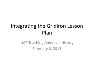 Integrating the Gridiron Lesson Plan