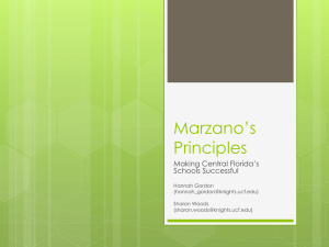 Marzano`s Principles - Standards