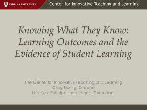 Knowing What They Know: Learning Outcomes and the Evidence of
