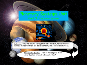 Planetary Systems Unit - Brandywine School District