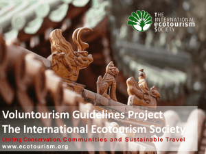 International Voluntourism Guidelines Project