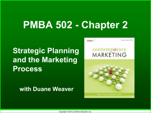 Strategic Planning & Mktg. Process Chp2