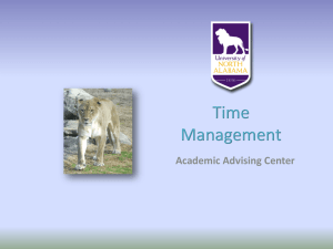Plan your study time - University of North Alabama