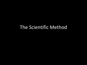 The Scientific Method - Saint Theresa School