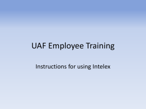 Intelex training system