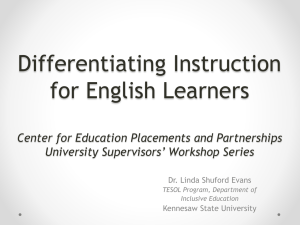 differentiating instruction for English learners