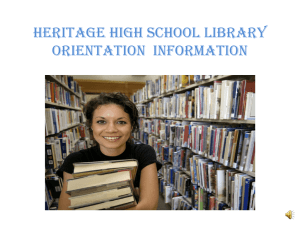 Library Orientation Slide Show - Liberty Union High School District