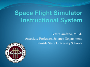 Space Flight Simulator Instructional System
