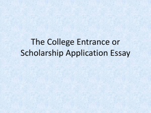 The College Application Essay - sandestrange
