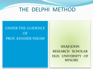 the delphi method - University of Mysore