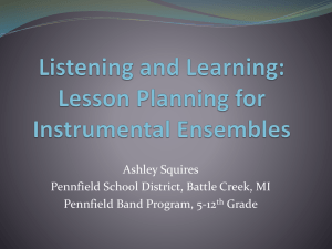Listening and Learning: Lesson Planning for Instrumental Ensembles