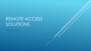 Remote access solutions