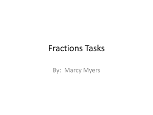 Fraction problems for webquest