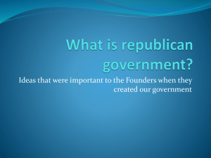 What is republican government?