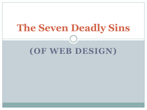 The Seven Deadly Sins Of Web Design
